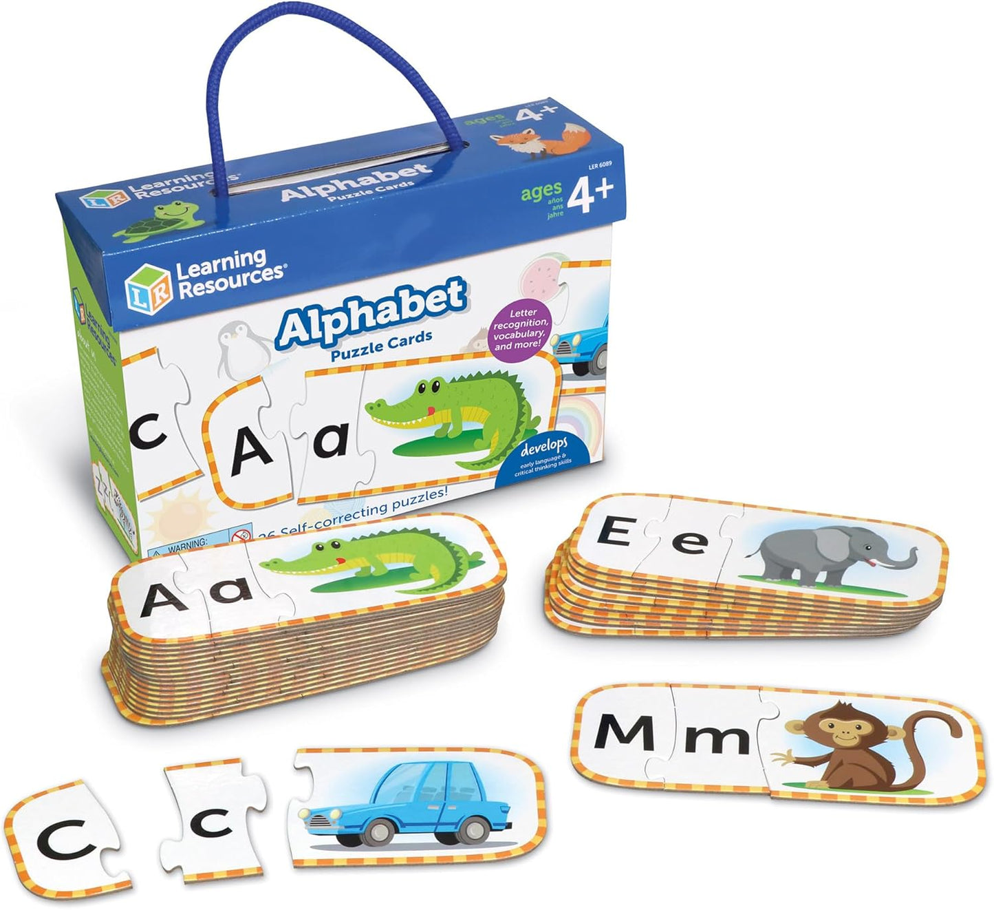 Learning Resources Tarjetas de rompecabezas del alfabeto