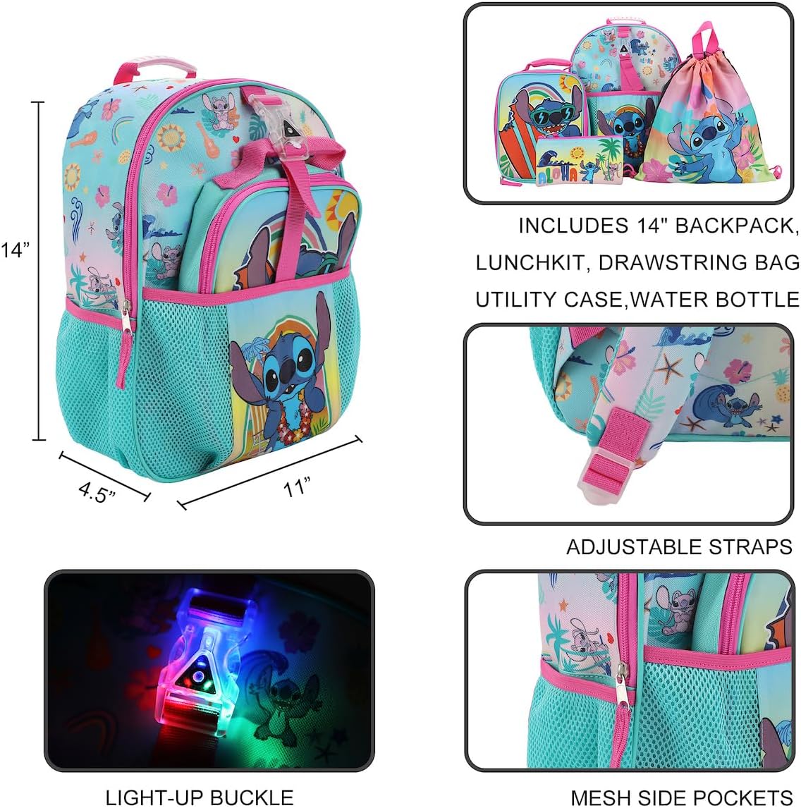 Juego de mochila Lilo & Stitch