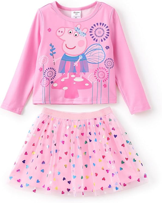 Peppa Pig Conjuntos de falda de manga larga