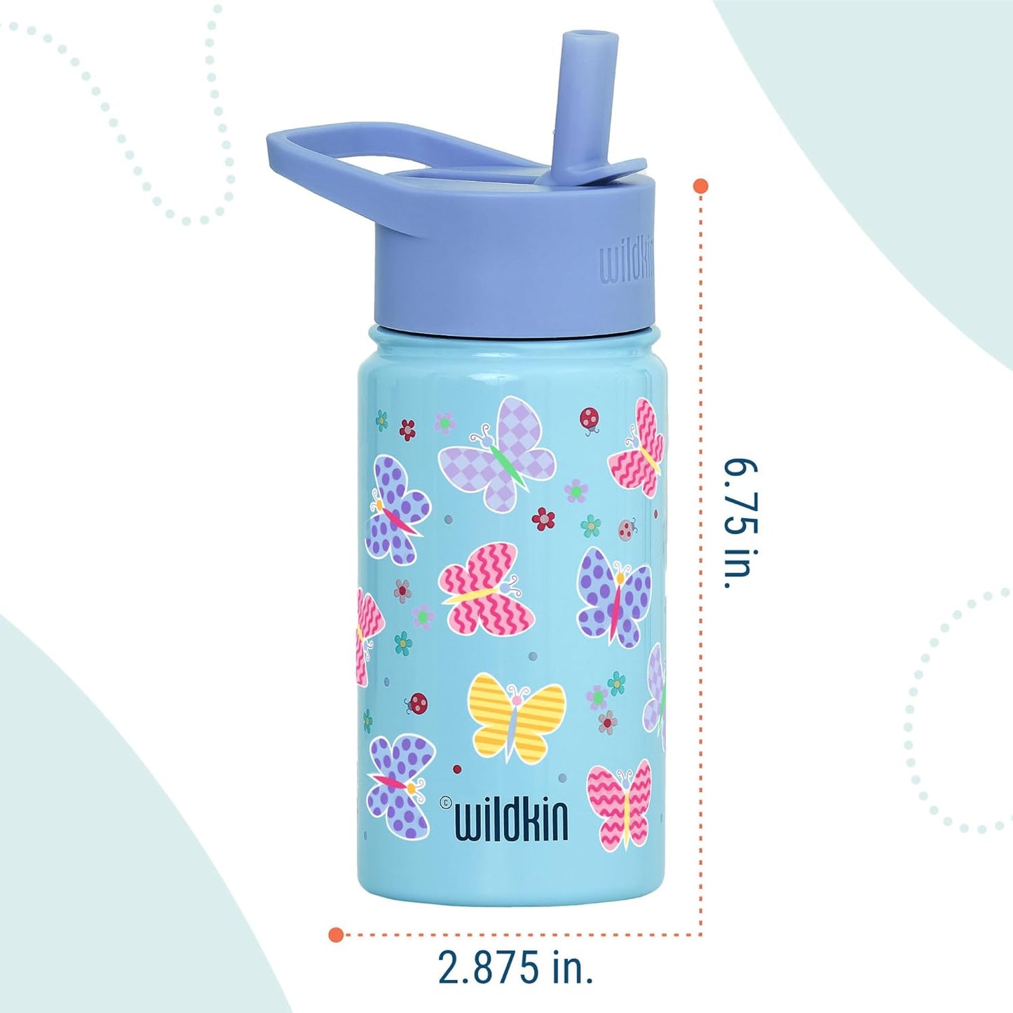 Wildkin Botella de agua de acero inoxidable 14 Onz