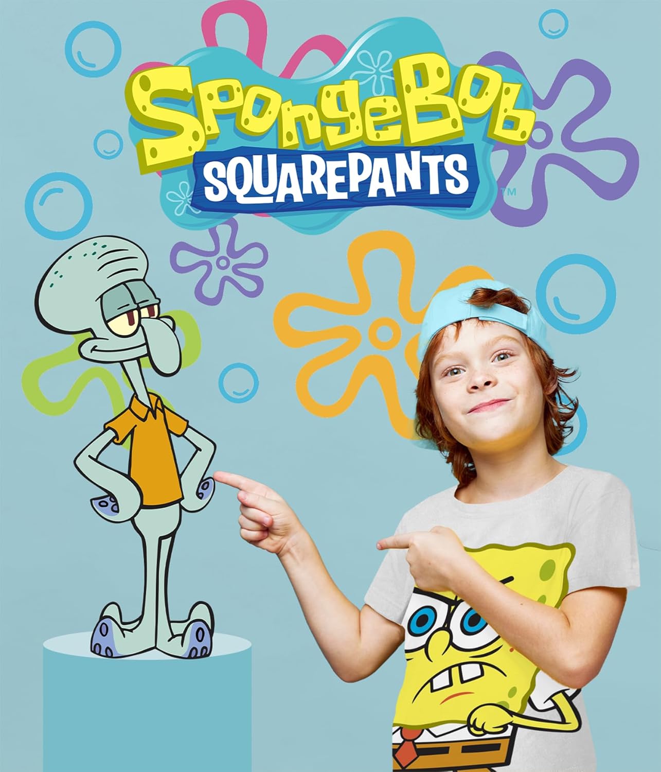 Spongebob Squarepants Graphic T-Shirt (Sets) Patrick Star Squidward Plankton Gary Outfit Tee Toddler/Birthday to Kids Clothes