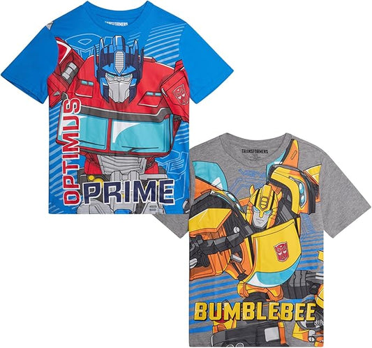 Transformers Camiseta para niños – Paquete de 2 camisetas gráficas