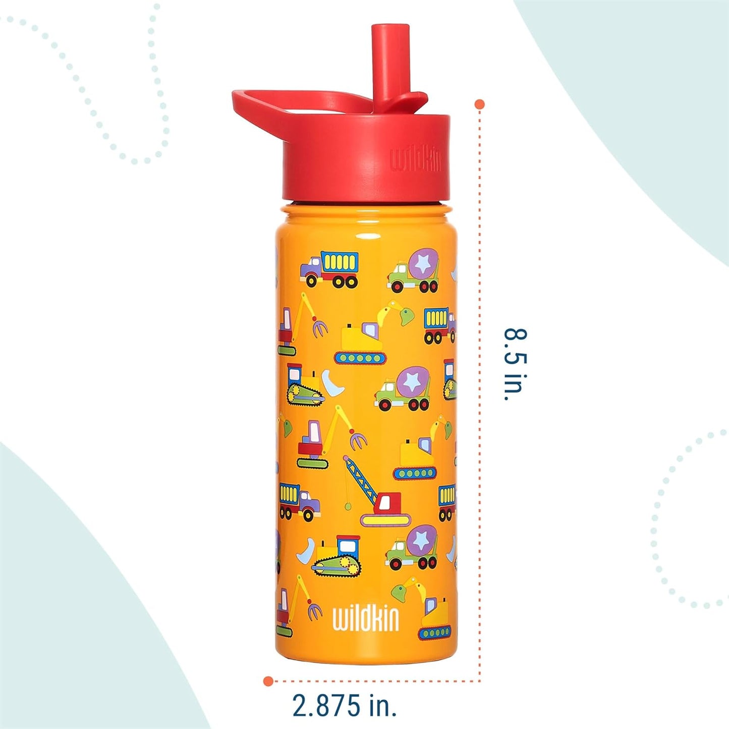 Wildkin Botella de agua reutilizable de acero inoxidable 18 onz