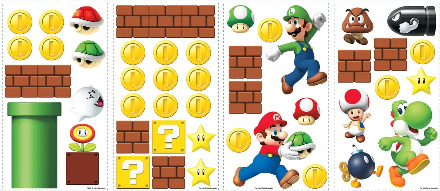 Mario Bros Build a Scene - Adhesivos de pared