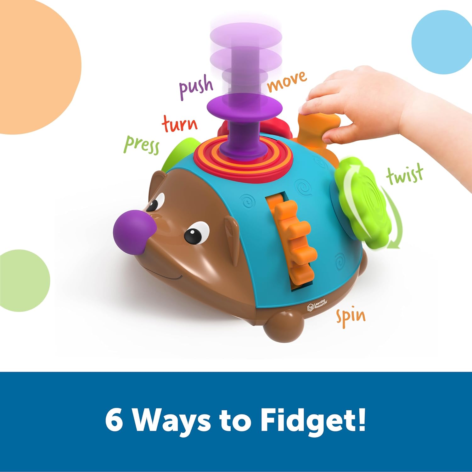 Spike the Fine Motor Hedgehog Fidget Friend -Ages 18+ Months Fine Motor and Sensory Play Toy,Educational Toys for Toddlers, Toddler Montessori Toys