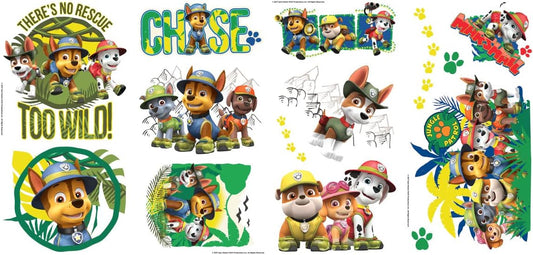 Paw Patrol Jungle - Calcomanías de pared para despegar y pegar