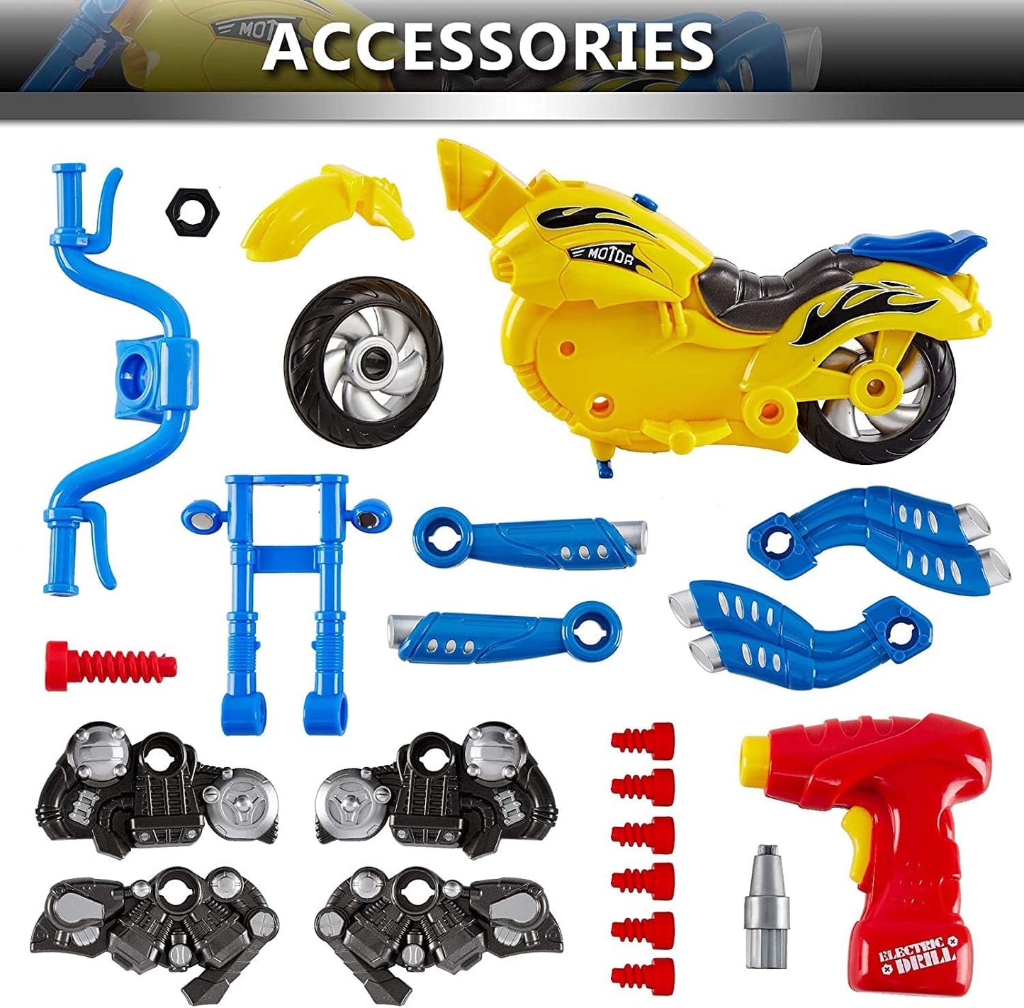 Moto desmontable, juego de rol, mecánico