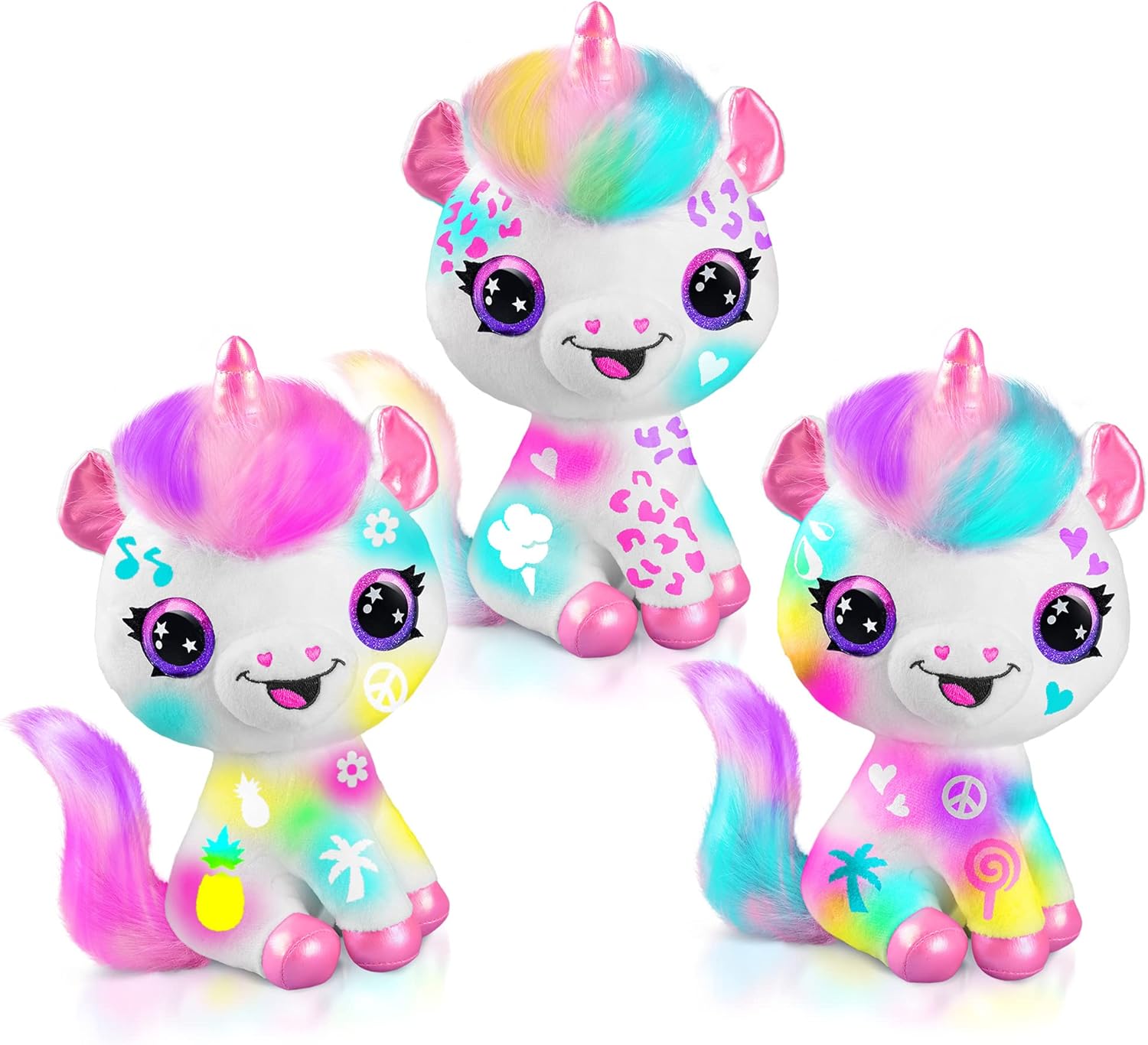 Canal Toys Personaliza el unicornio rosa grande de peluche con aerógrafo. Decora, lava, repite.