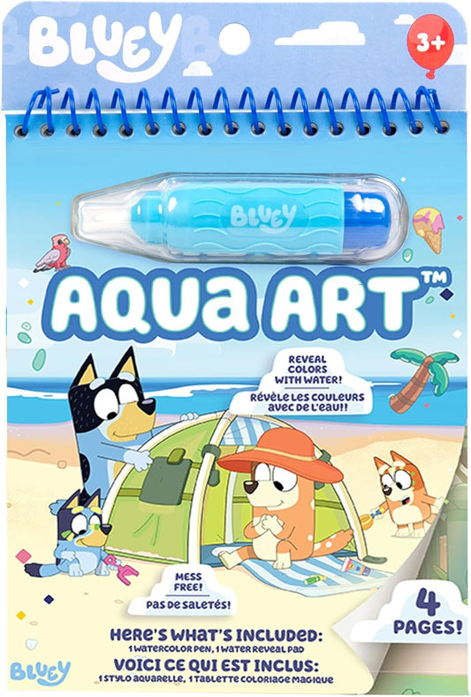 Bluey Aqua Art - Páginas de actividades reutilizables para revelar