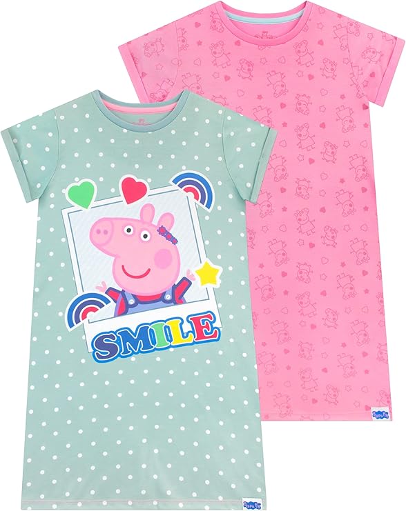 Peppa Pig Paquete de 2 camisones para niñas