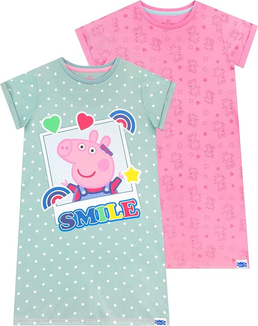 Peppa Pig Paquete de 2 camisones para niñas