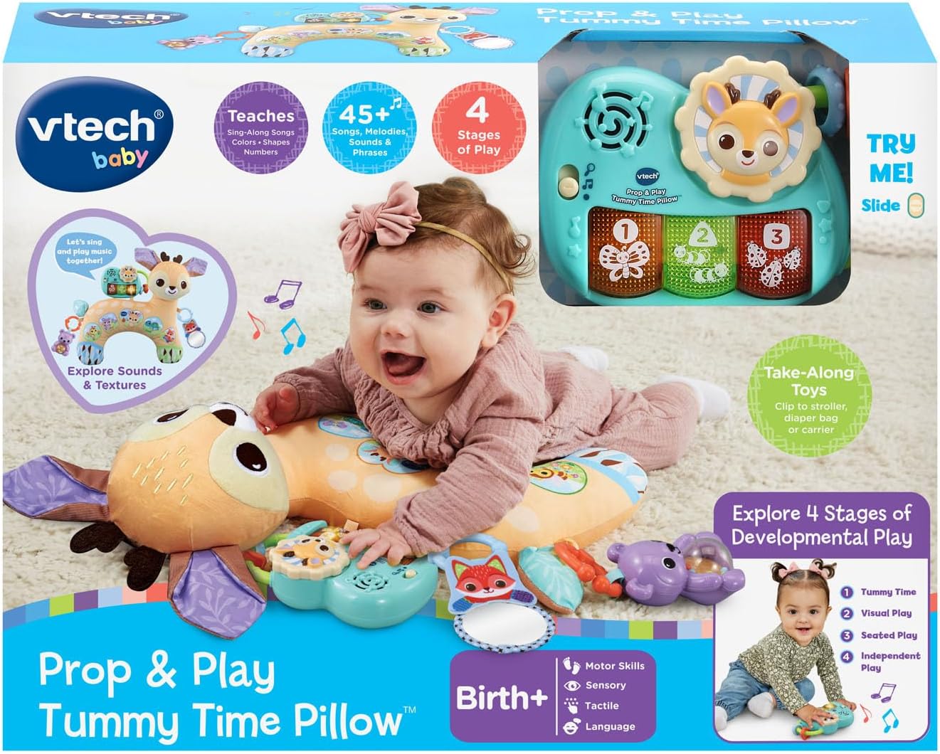 VTech Almohada para el tiempo de barriga para bebé