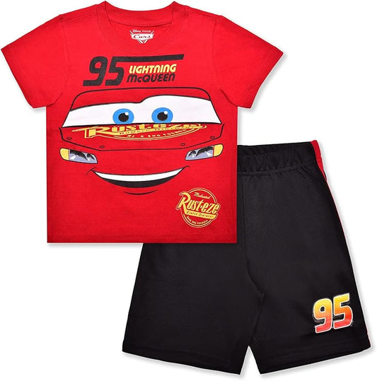 Disney Cars Conjunto de camiseta de manga corta y pantalones cortos