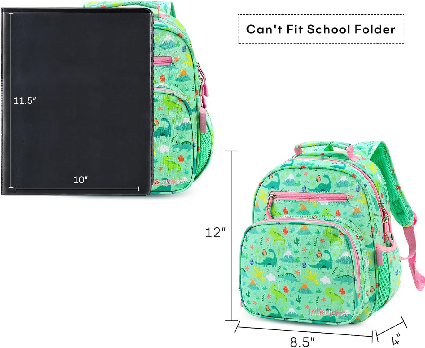 mibasies Mochila 12 pulgadas de alto