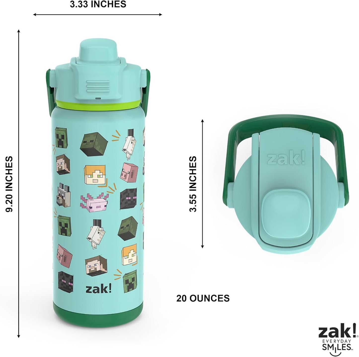zak Botella aislada acero inoxidable 20 onzas