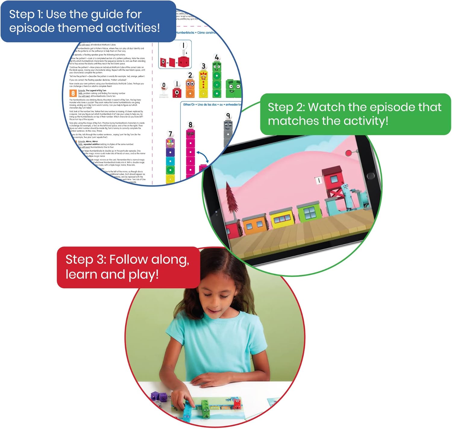 Mathlink Cubes Numberblocks 1-10 Activity Set, 30 Preschool Learning Activities, Counting Blocks, Linking Cubes, Educational Toys for Kids, Number Games, Math Manipulatives Kindergarten