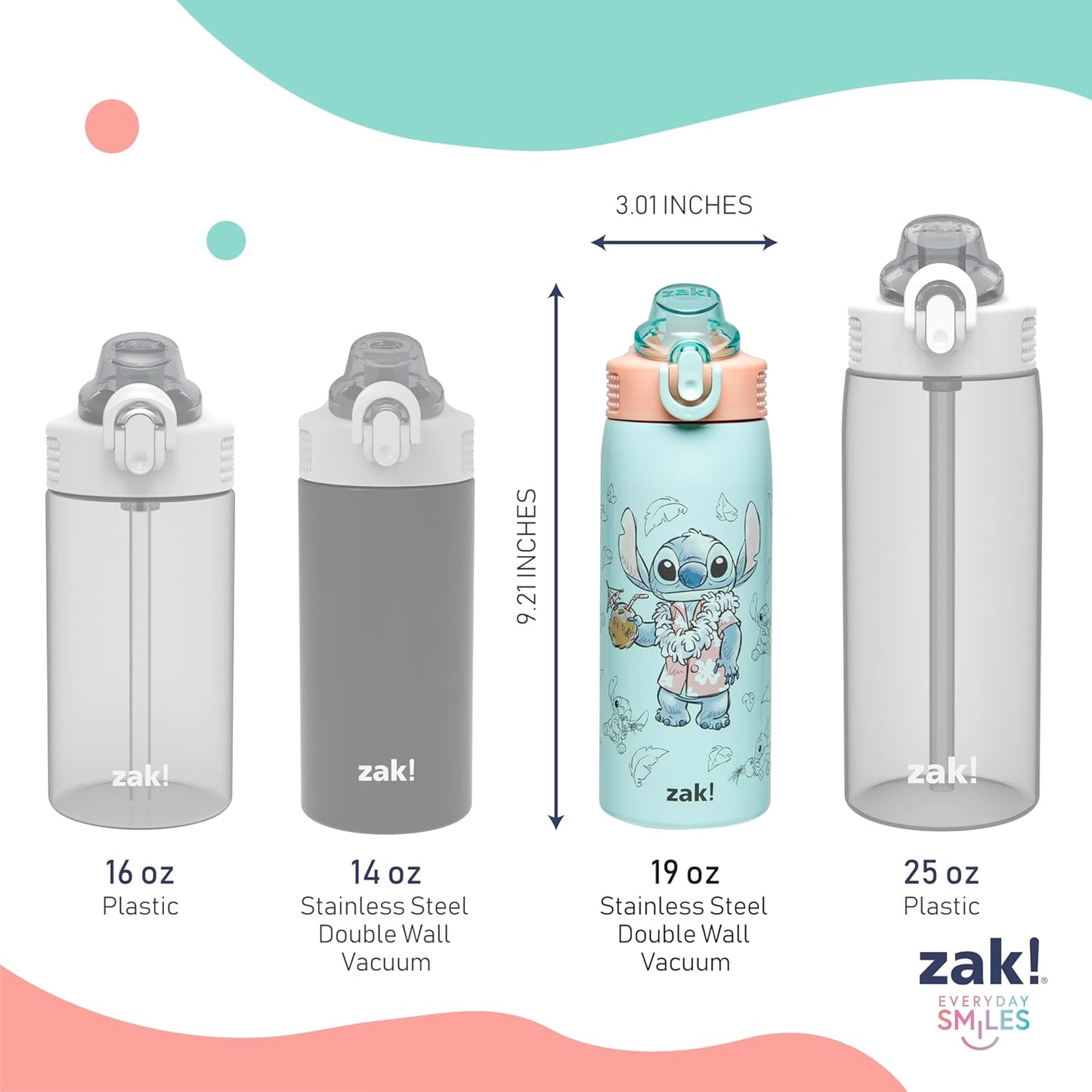 Zak Designs Botella de agua 19 onzas