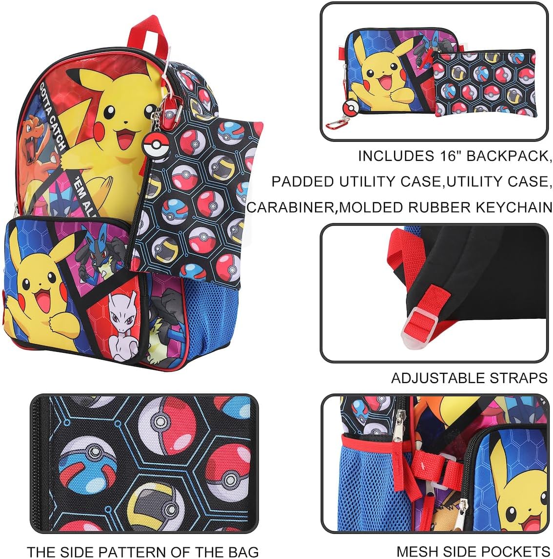 Juego combinado de mochila+lonchera+cartuchera / 16 pulgadas alto