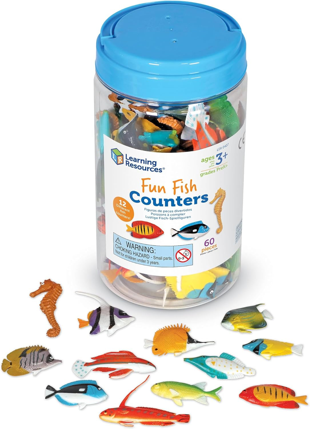 Learning Resources - Juego de 60 figuras de peces para contar