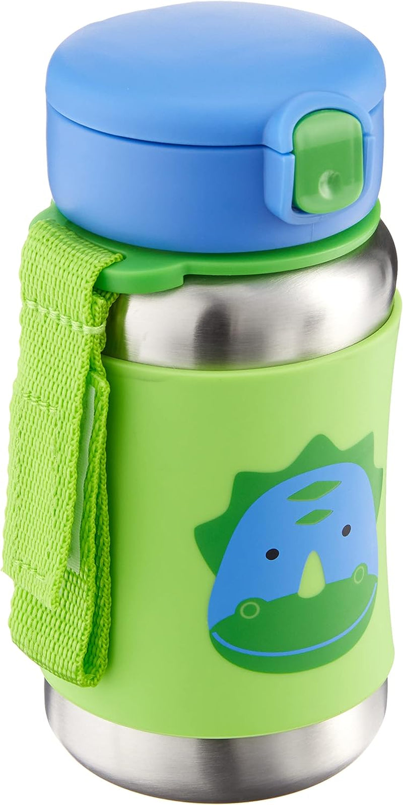 Skip Hop, botella de acero inoxidable con sorbete de zoológico, dinosaurio