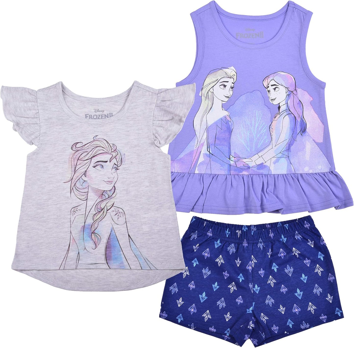 Disney Conjunto de camiseta sin mangas y pantalones cortos Frozen