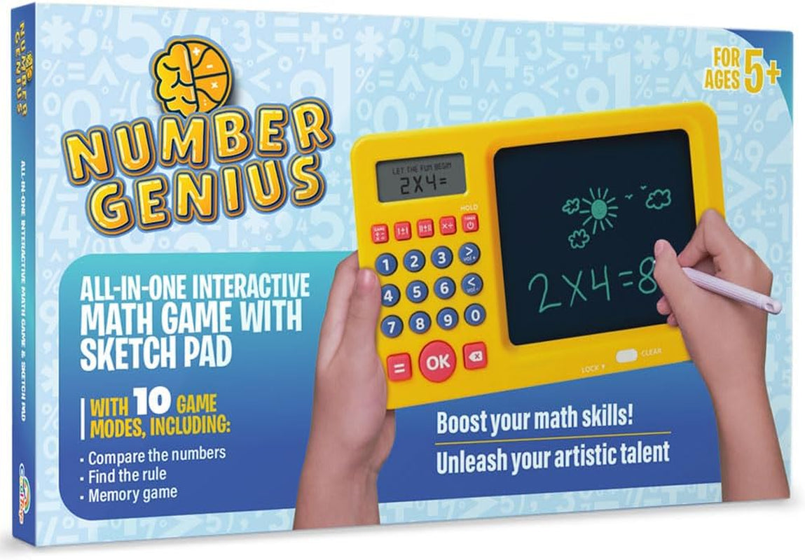 Juego electrónico interactivo de matemáticas con bloc de bocetos, juegos educativos de aprendizaje de matemáticas para niños: suma, resta, multiplicación, división