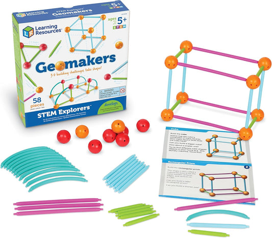 Learning Resources STEM Explorers Geomakers - 58 piezas