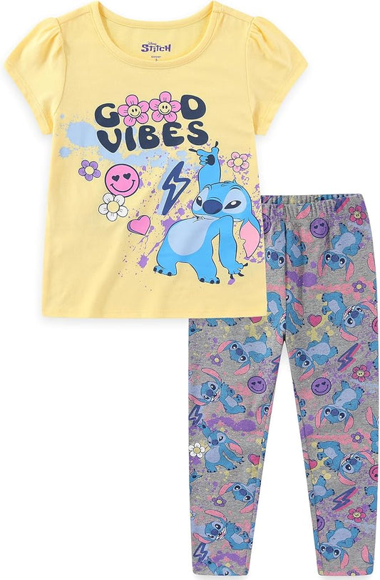 Disney Stitch -  Conjunto de camiseta de manga corta y pantalones