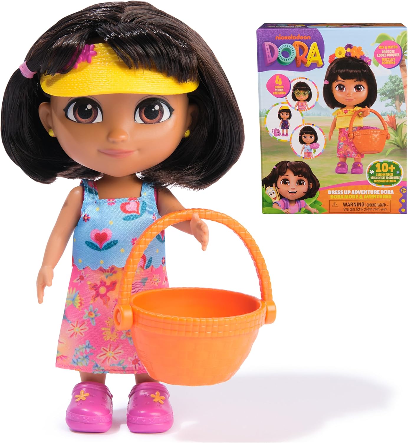 Dora, Dress Up Adventure Dora, muñeca de 6 pulgadas