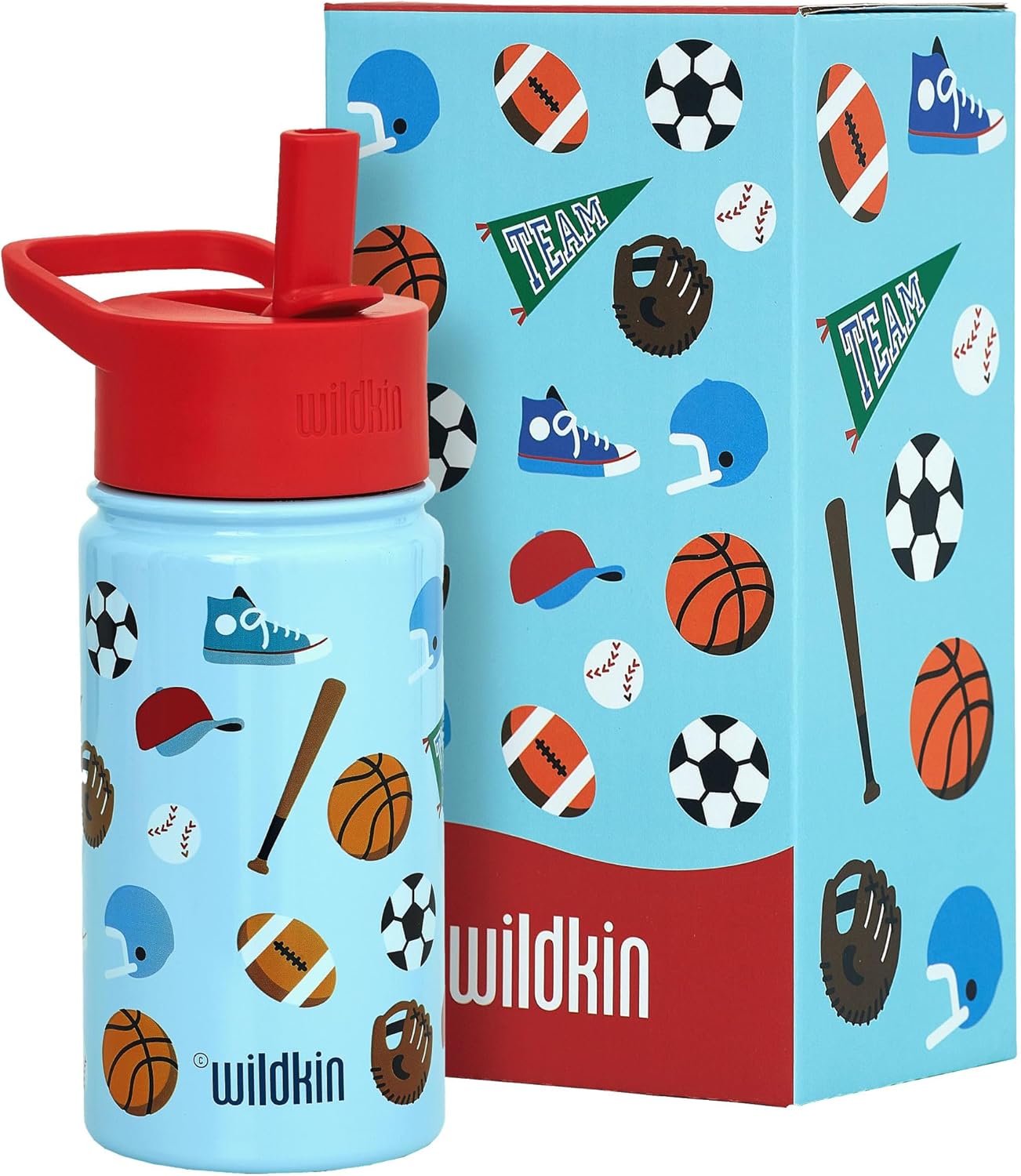 Wildkin Botella de agua de acero inoxidable 14 Onz