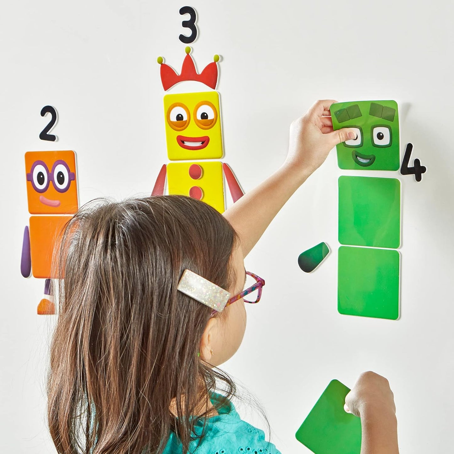 hand2mind Numberblocks - Adhesivos reutilizables
