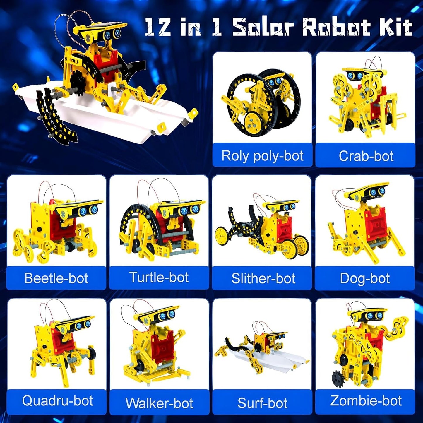 STEM - Robot educativo 12 en 1 de energía solar