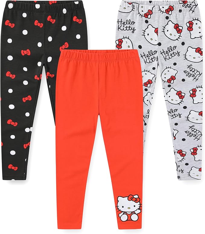 Hello Kitty Sanrio - Paquete de 3 leggings