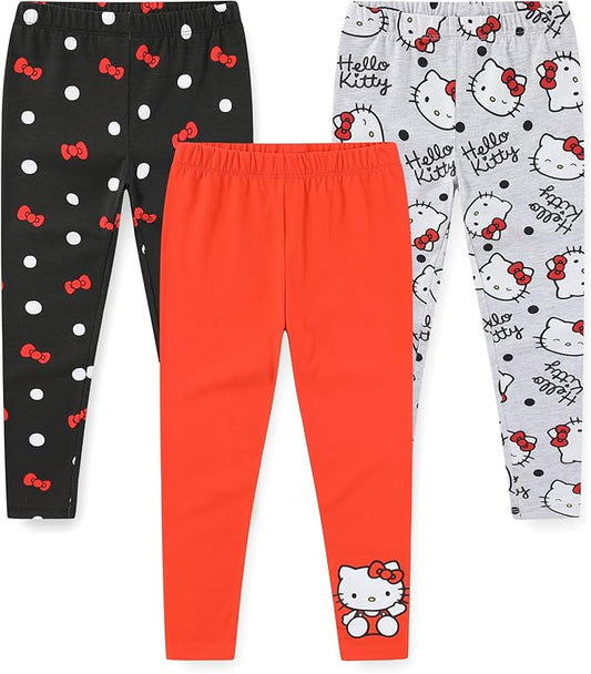 Hello Kitty Sanrio - Paquete de 3 leggings