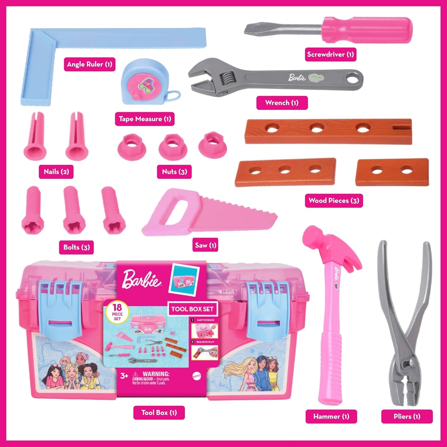 Juego de caja de herramientas Barbie