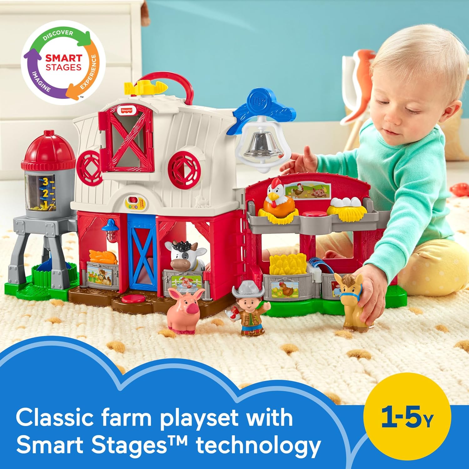 Fisher-Price Little People - Juguete de aprendizaje para el cuidado de los animales