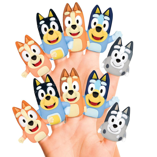 Bluey - Marionetas de baño, 10 unidades