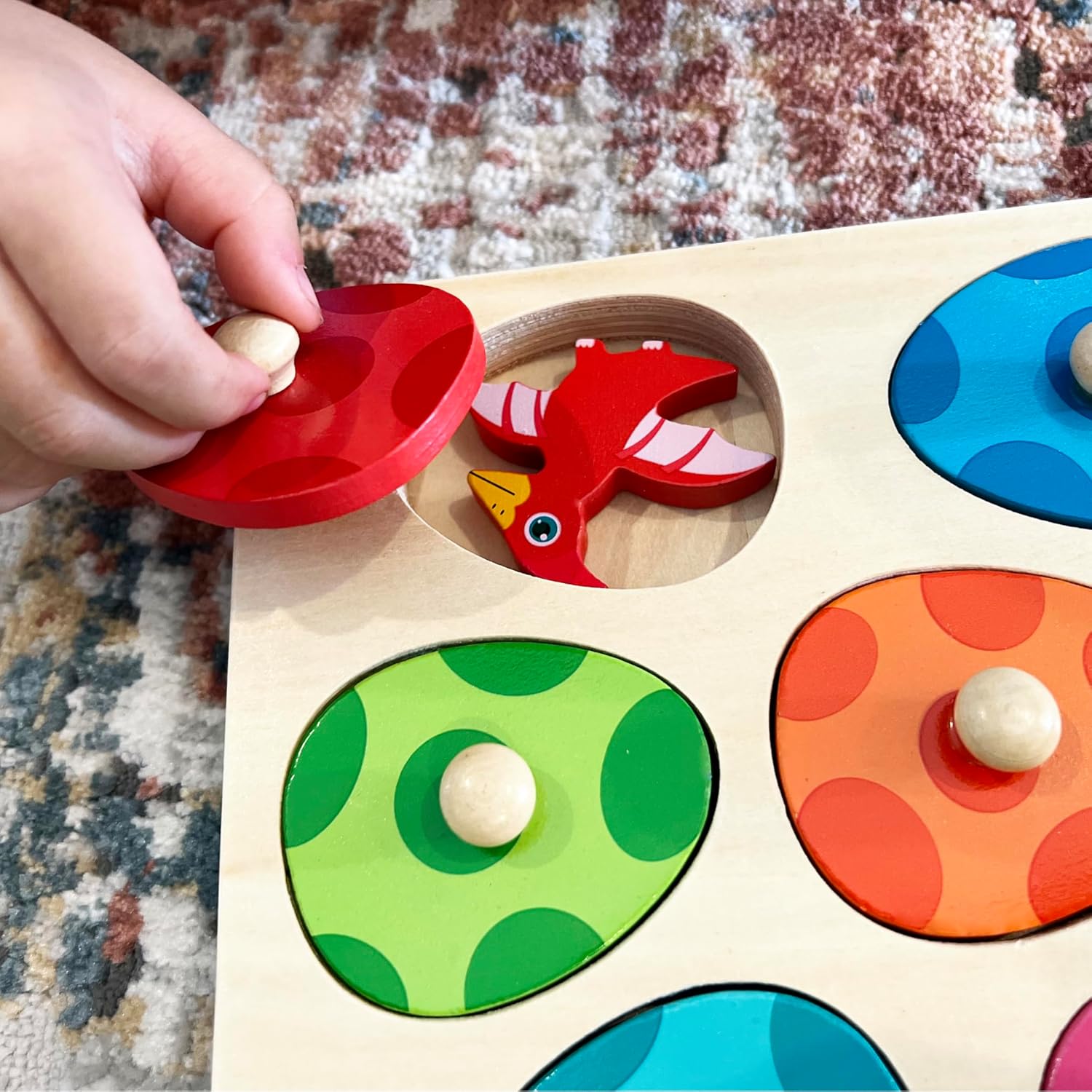 Montessori Mama Montessori Toys - Rompecabezas de madera de doble capa para niños de 1 a 3 años