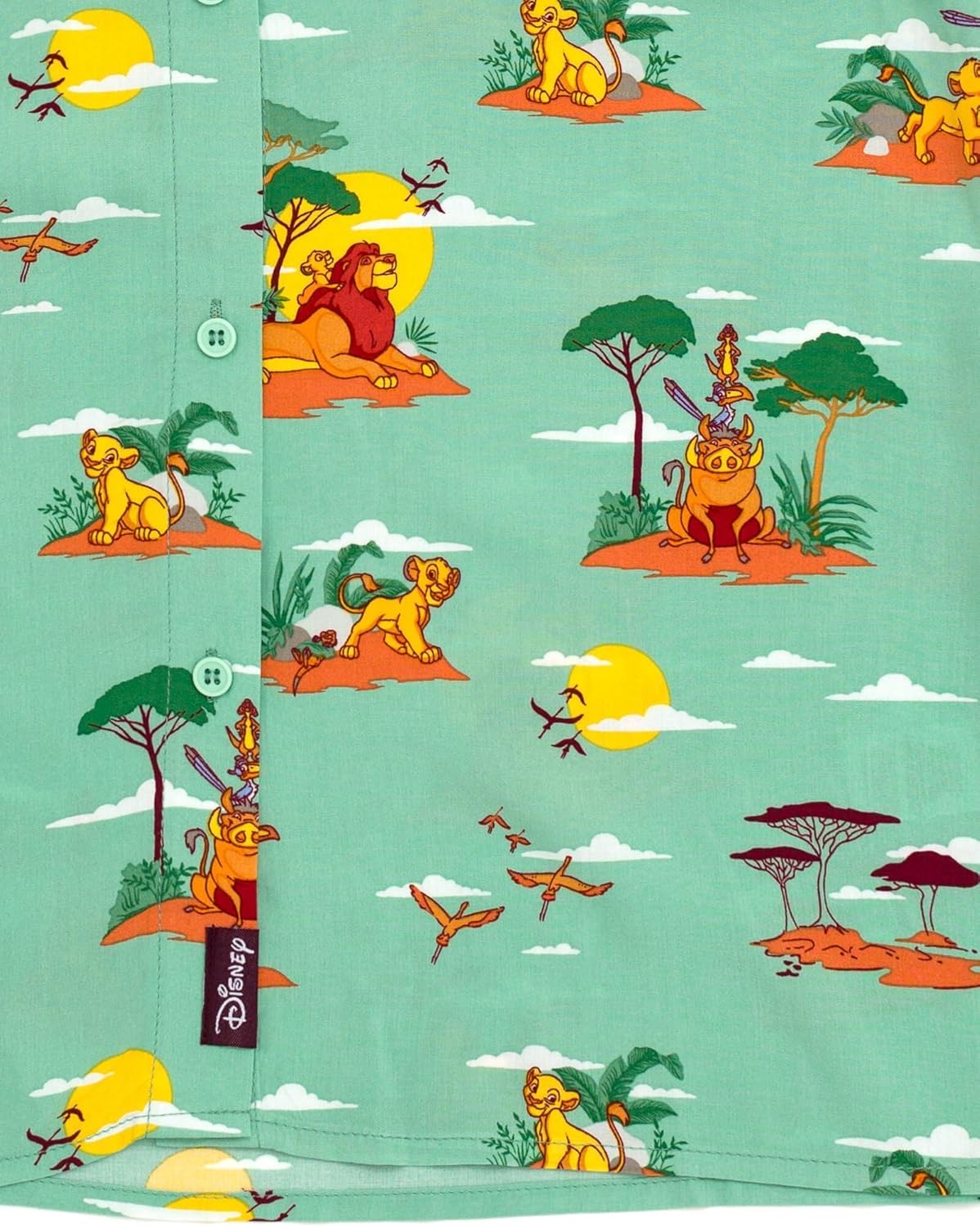 Camisa hawaiana con botones de Simba Nala Timon Pumbaa Mufasa Zazu