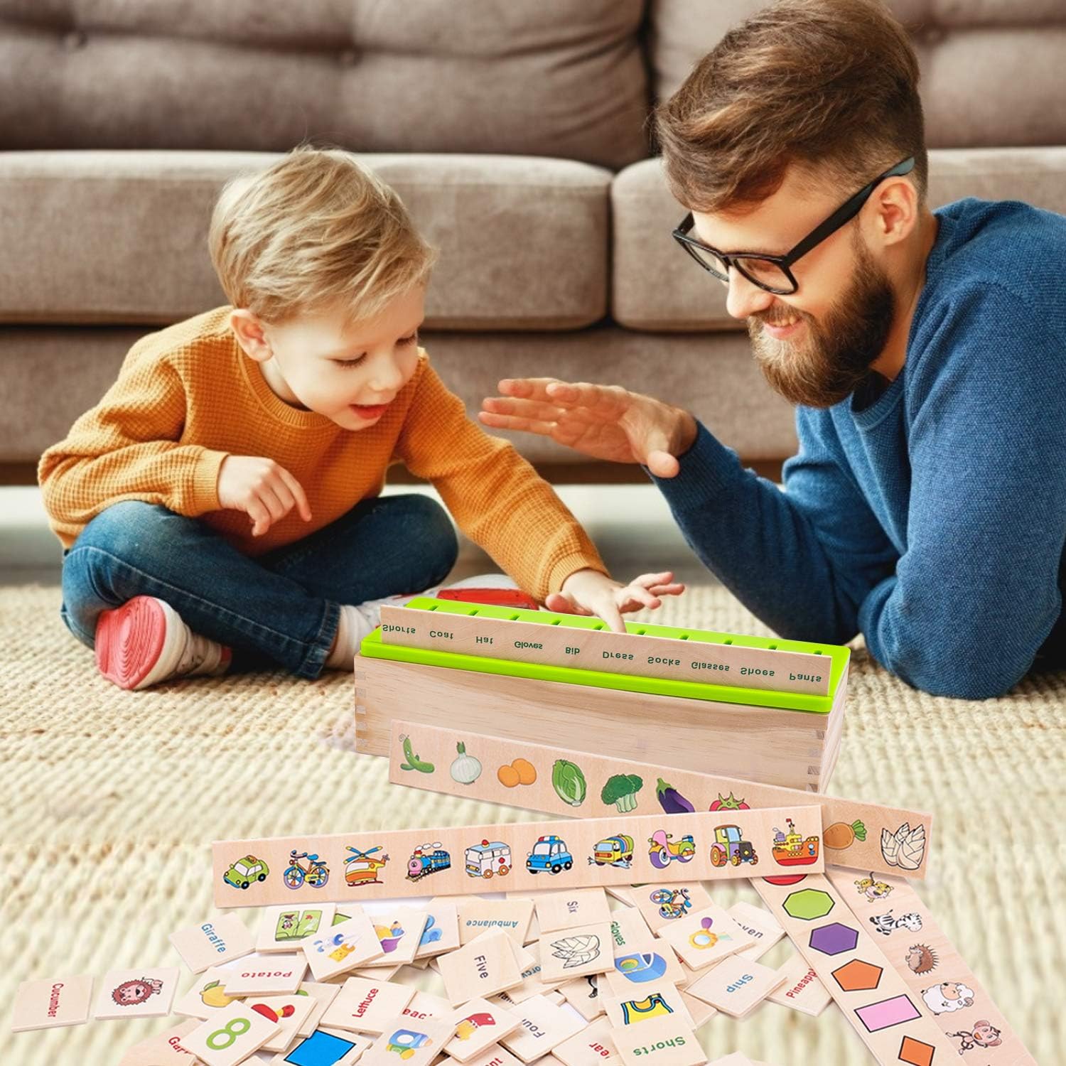 uguetes Montessori de madera para niños pequeños de 1 a 3 años de edad, caja de clasificación a juego con forma de color, actividades de aprendizaje preescolar, cubo sensorial, rompecabezas