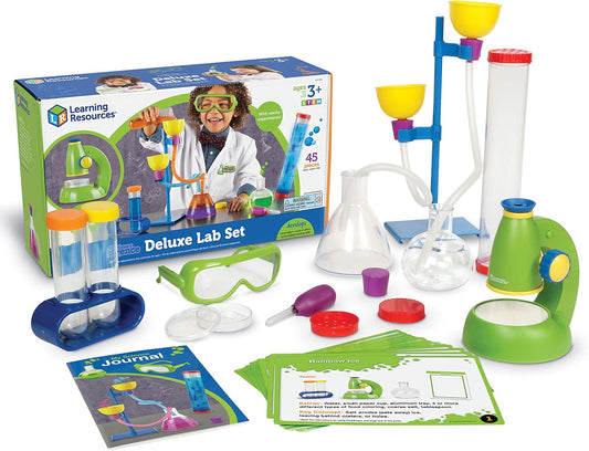 Learning Resources Set de laboratorio de lujo de ciencia de primaria, 45 piezas