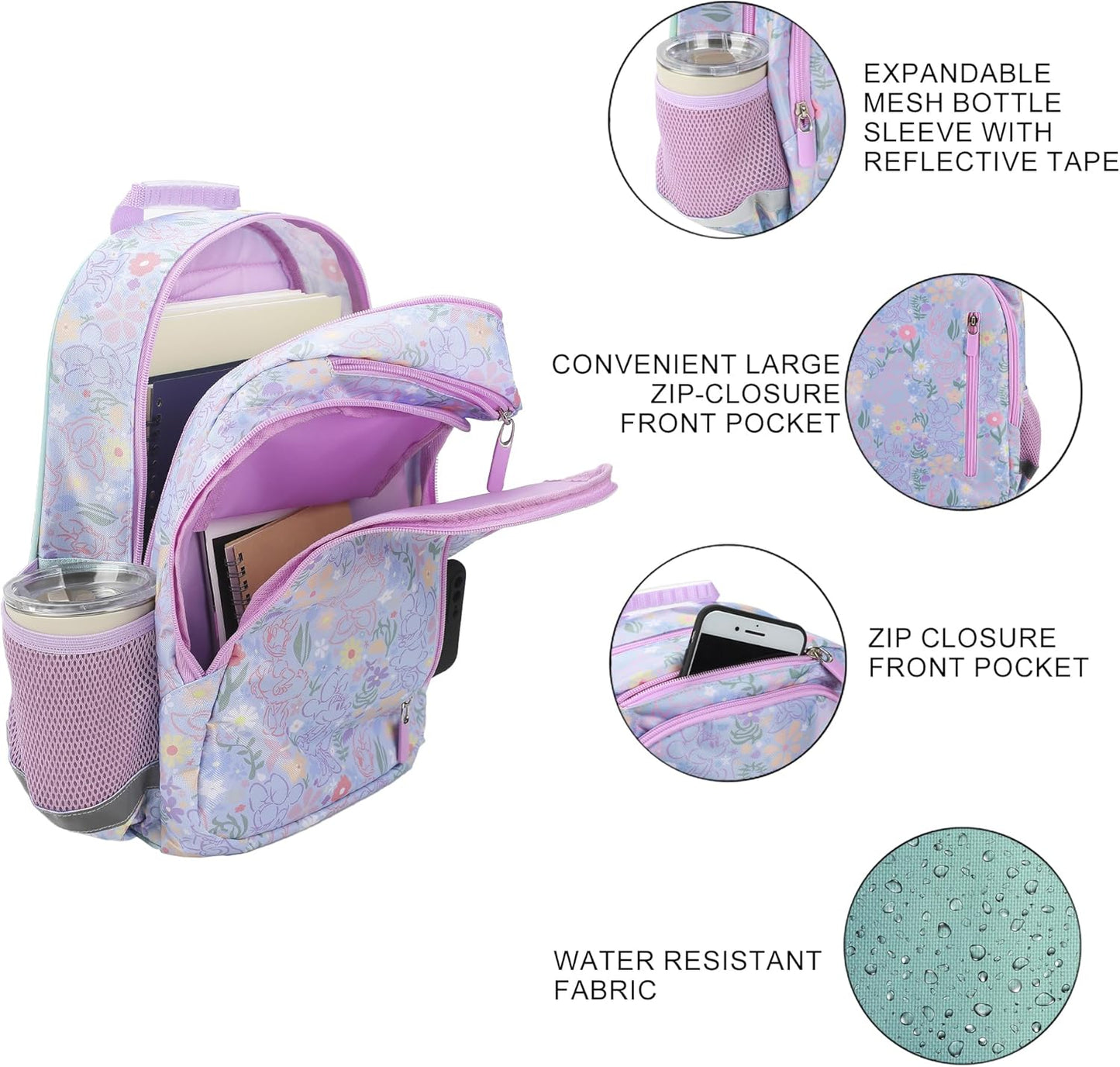 Juego combinado de mochila+lonchera / 14 pulgadas alto
