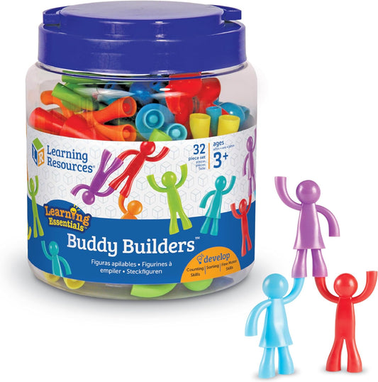 Learning Resources Buddy Builders, motor fino, juguete de coordinación ojo-mano