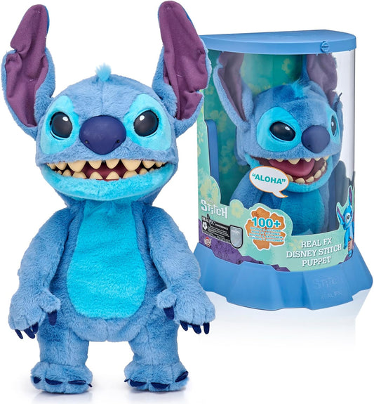 ¡Parece, siente y suena real! | Lilo & Stitch de Disney | Más de 100 acciones y sonidos | 18 pulgadas
