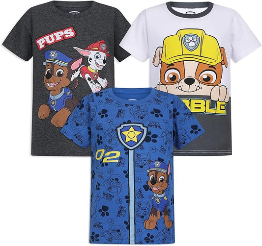 Paw Patrol Nickelodeon - Paquete de 3 camisetas