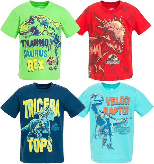 Jurassic World Paquete de 4 camisetas
