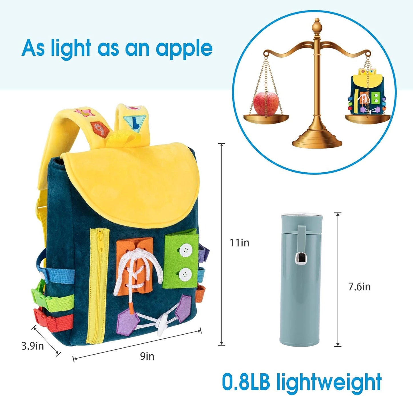 Mochila para niños pequeños con hebillas