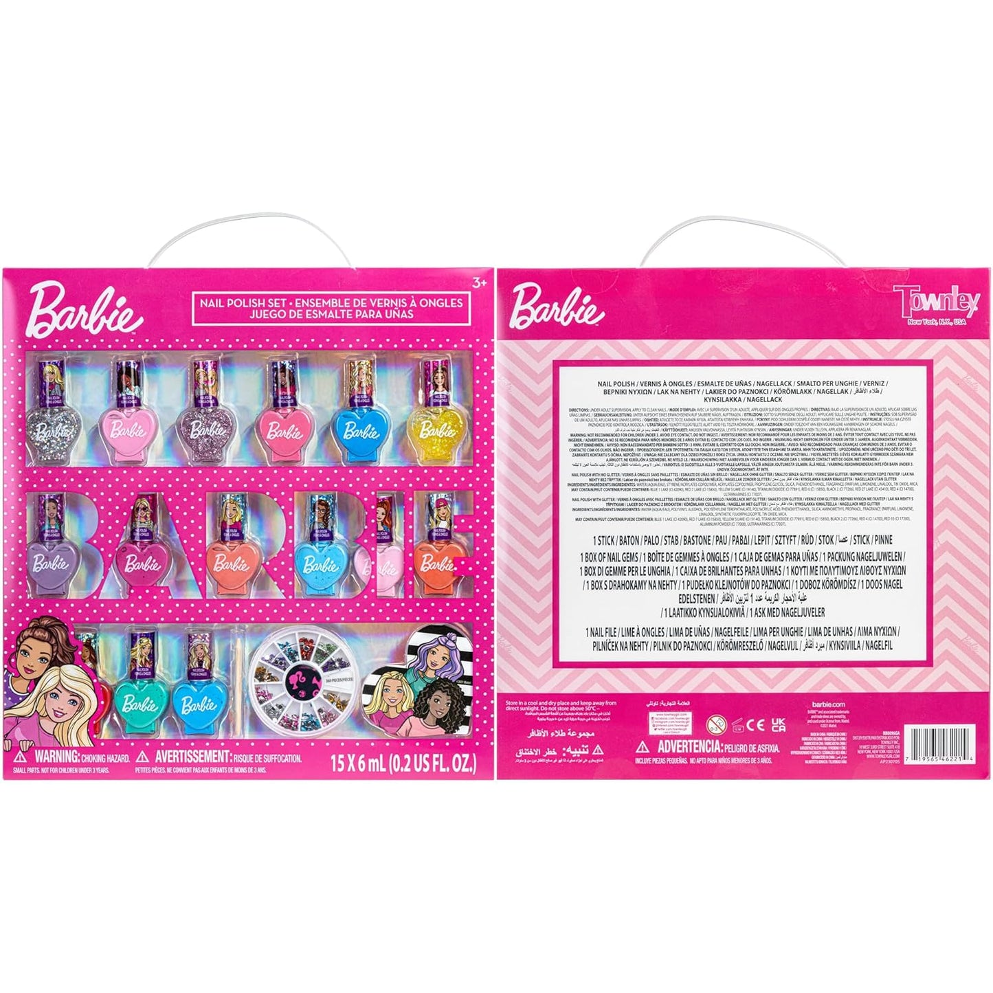 Barbie Movie - Juego de 18 piezas de esmalte de uñas 