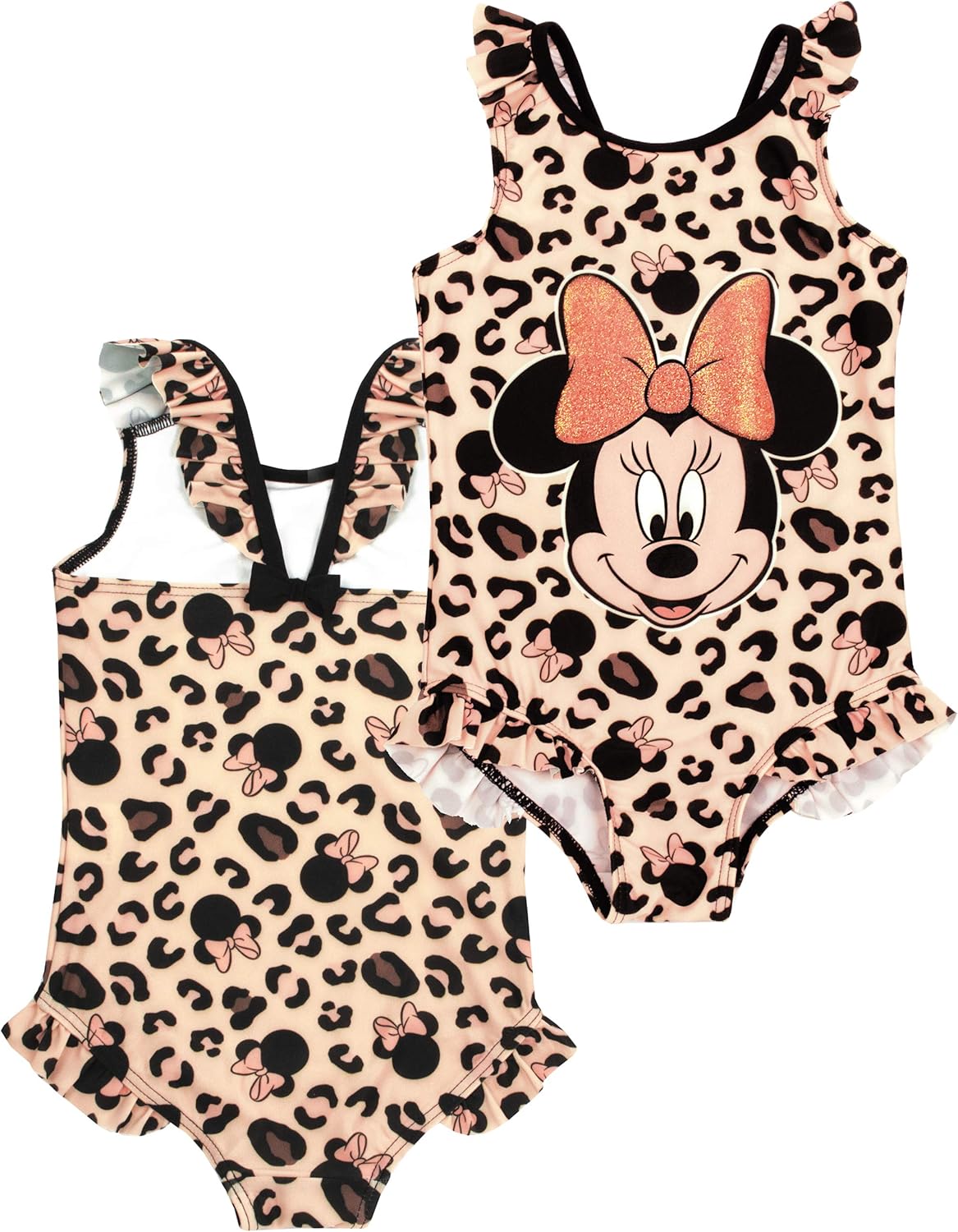 Disney - Conjunto de traje de baño y poncho con capucha para niña