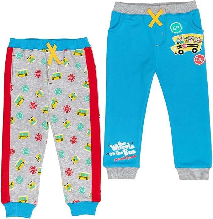 CoComelon JJ - Paquete de 2 pantalones deportivos de forro polar
